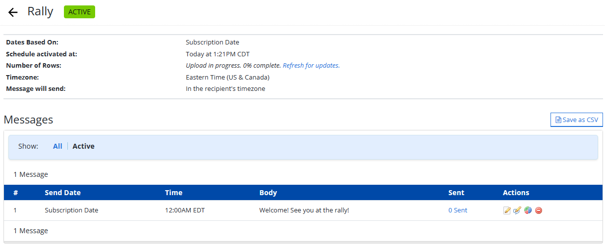 Scheduled Messages