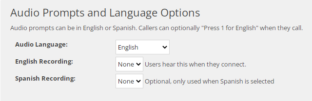 Audio prompts