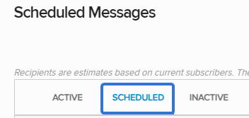 Select the Scheduled tab.