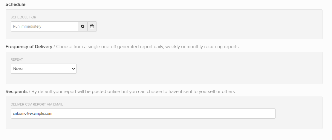 Poll Summary schedule
