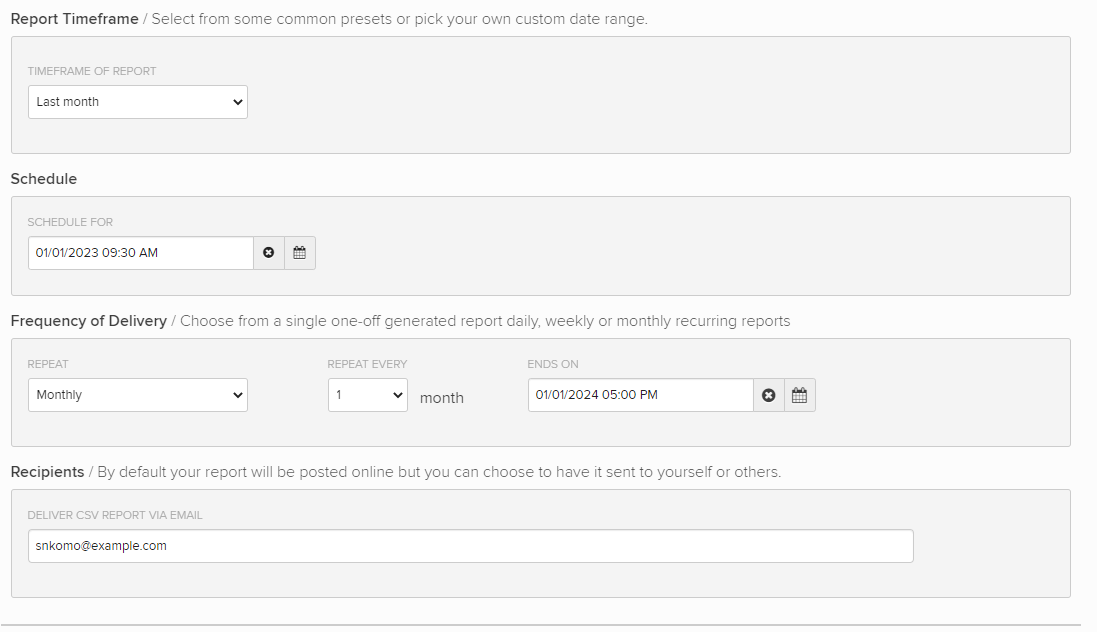 Subscriber Growth timeframe